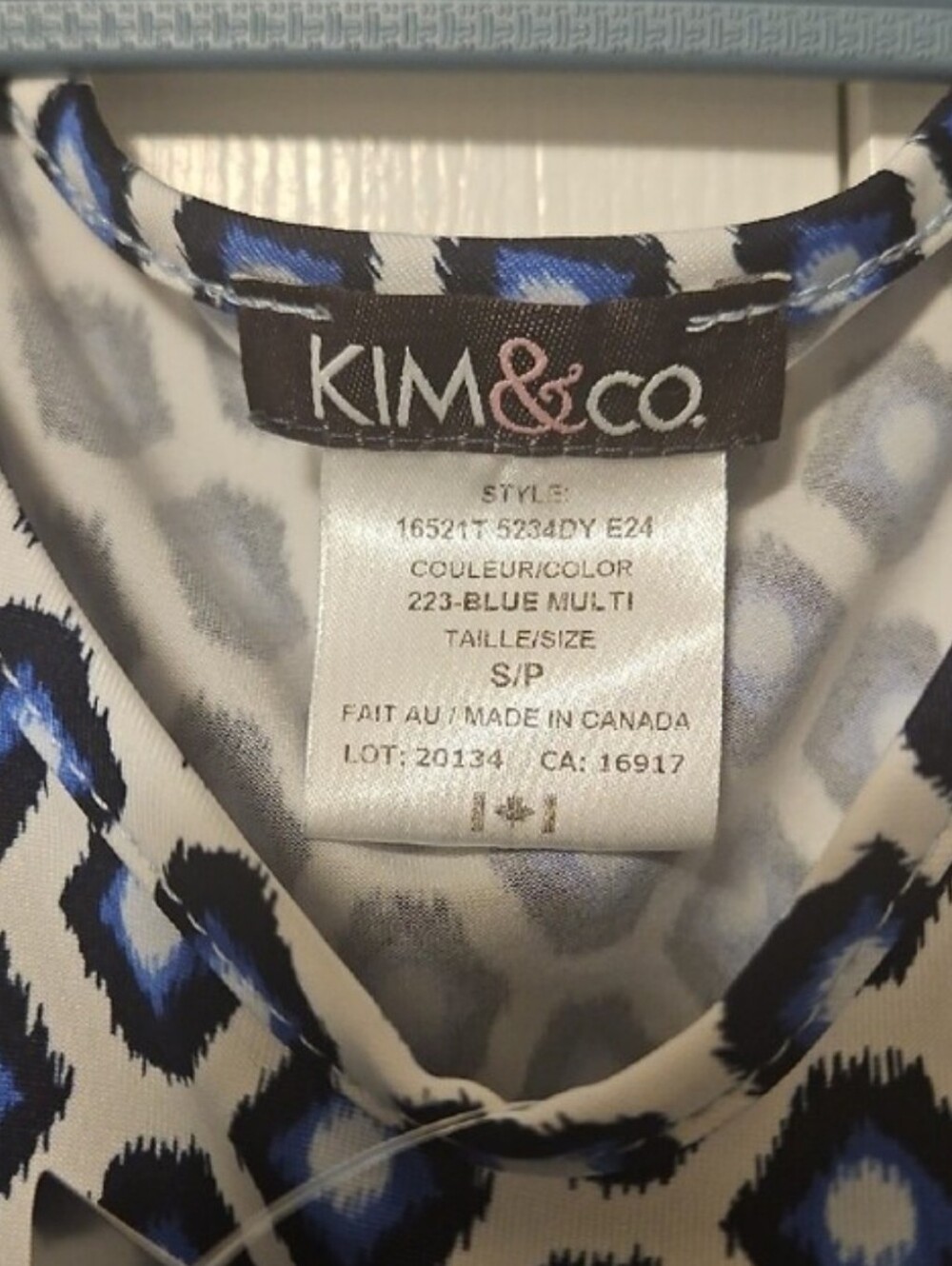 ๐3/$30 NWT Kim & Co Brazil Knit 2 Pc Lounge Set Top Pants Abstract S/P - Picture 2 of 6
